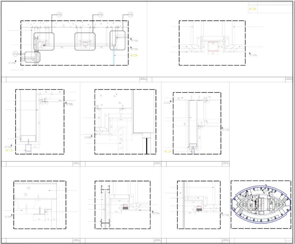 Curved Interior — Setting Out Plan & Enlarged Details