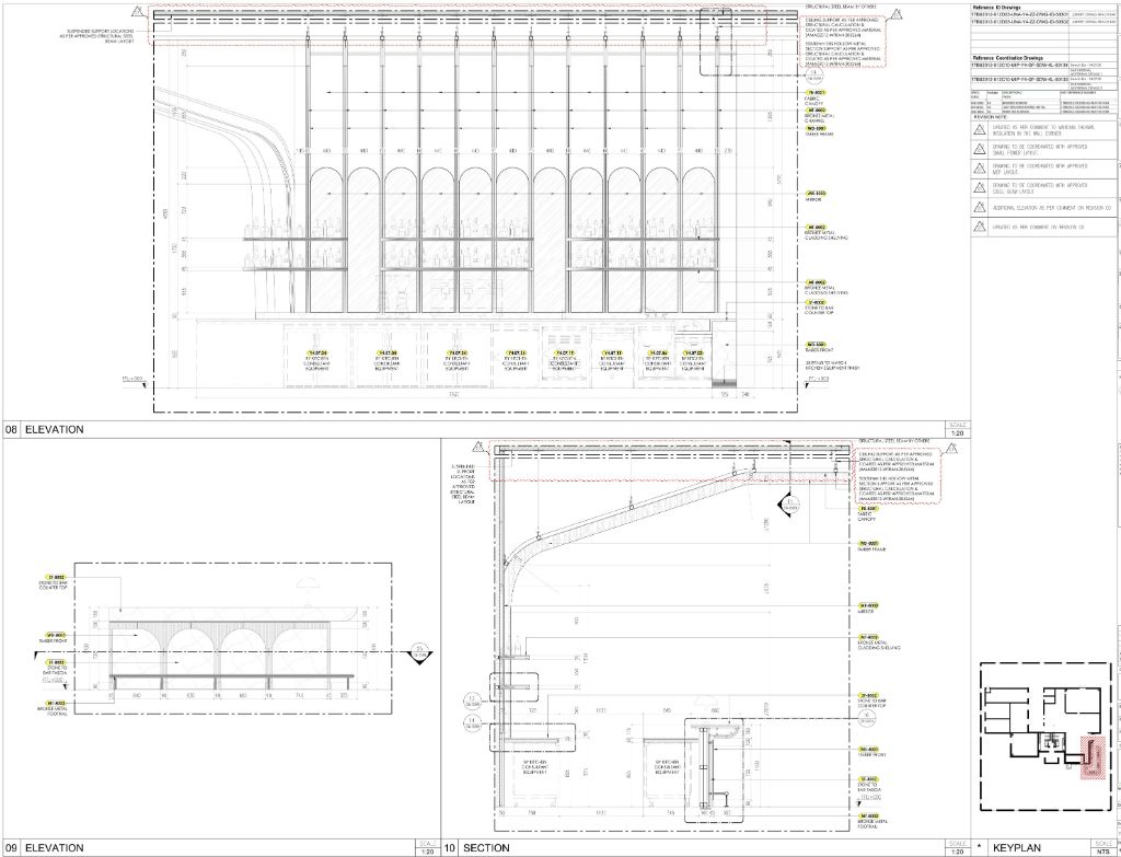 Kitchen Counter — Arched Facade Elevations & Sections